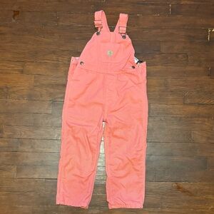 Carhartt Kids Coral Pink Corduroy Overalls